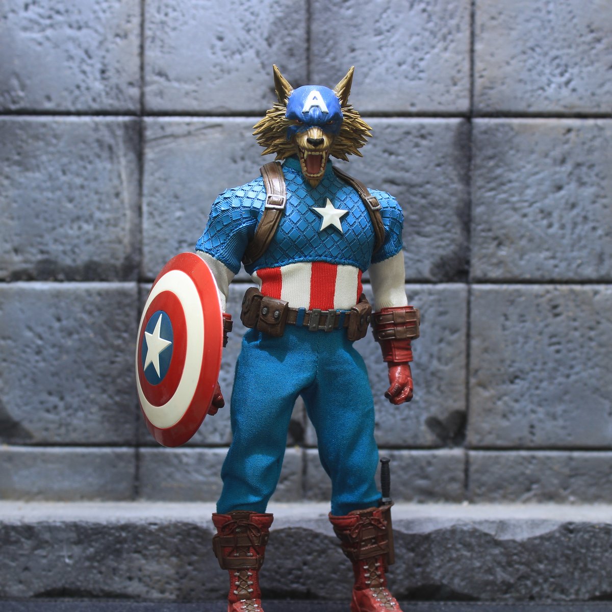 Custom captain america action sales figure